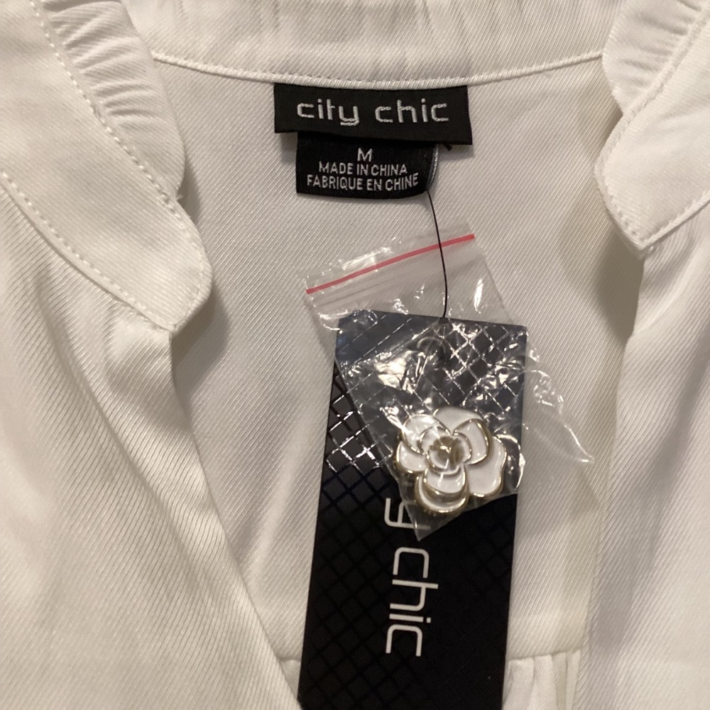 City Chic Laylo Ruffle Hem Long Sleeve Dress (Plus) M/18W - Picture 8 of 16